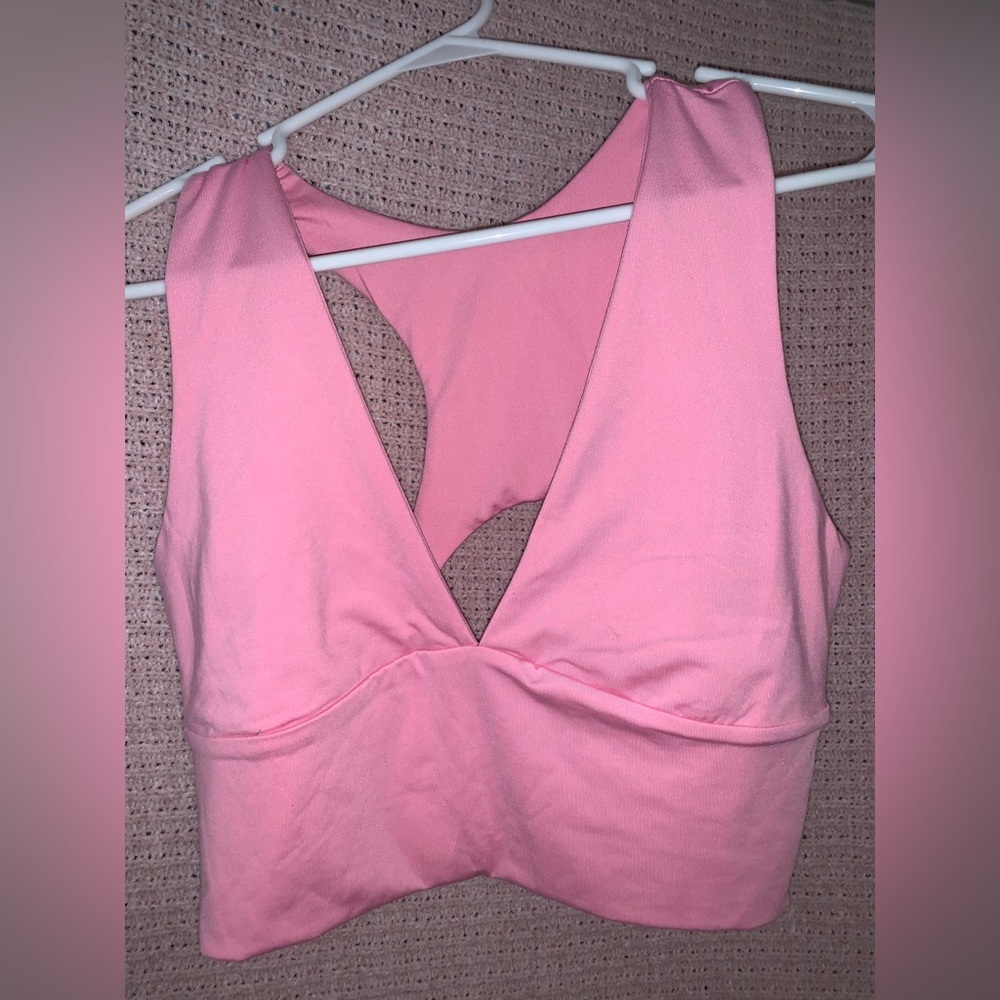 Pink bra top/crop top